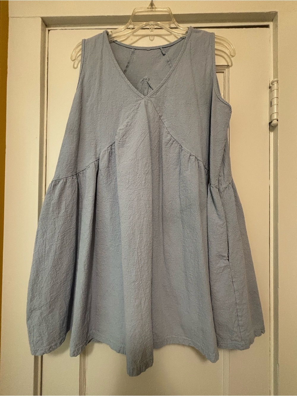 Women's baby blue dress with pockets